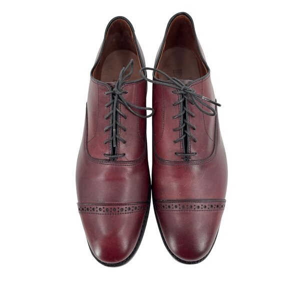 Allen Edmonds Fifth Avenue Mens Burgundy Cap-Toe Oxford Dress Shoes 11.5 D #5736 - Picture 6 of 6